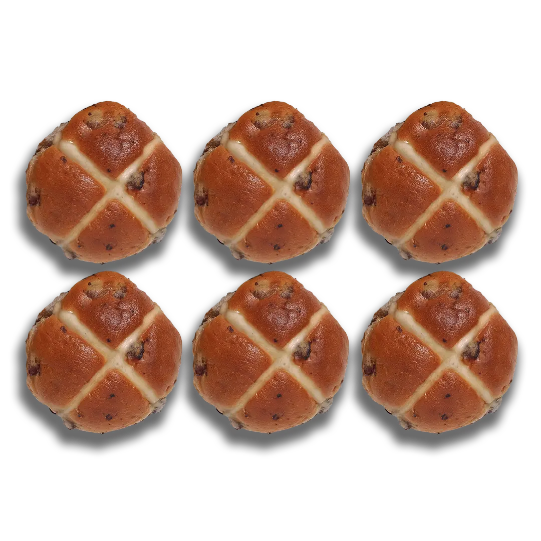 HOT CROSS BUNS 6 PKT